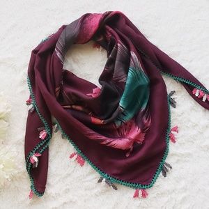 Exotic Hand Made Needle Lace Scarf
